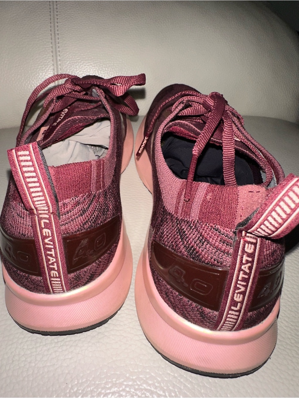 Brooks Womens Maroon and Pink Running Sneakers - Picture 6 of 13
